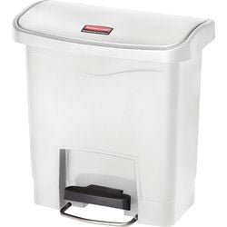 Poubelle à pédale Rubbermaid 76223989 polyéthylène blanc