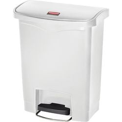 Poubelle à pédale Rubbermaid 76223996 polyéthylène blanc