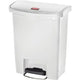 Poubelle à pédale Rubbermaid 76223996 polyéthylène blanc