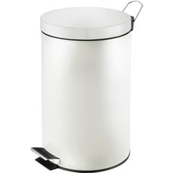 Poubelle à pédale en V 31017720 acier blanc
