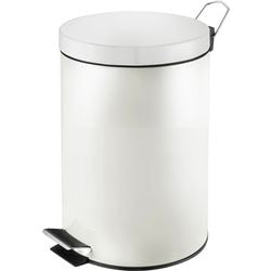 Poubelle à pédale en V 31017768 acier blanc