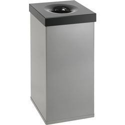 Dutchdesign poubelle 31002443 gris aluminium peint par poudrage