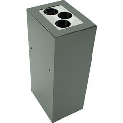Poubelle en V 31191239 acier galvanisé gris