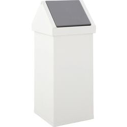 Dutchdesign poubelle 31004737 aluminium thermolaqué blanc