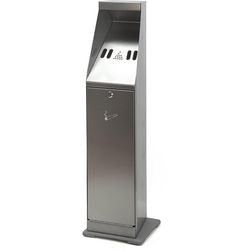 Poteau à cigarette en V 31025411 en acier inoxydable (acier inoxydable) argent