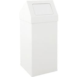 Dutchdesign poubelle 31009008 aluminium thermolaqué blanc