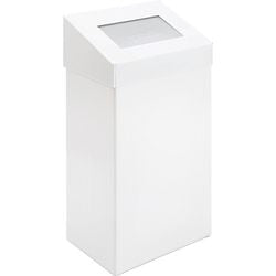 Dutchdesign poubelle 31021833 aluminium thermolaqué blanc