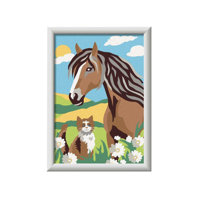 Ravensburger creart peinture par numéro - cheval et chaton