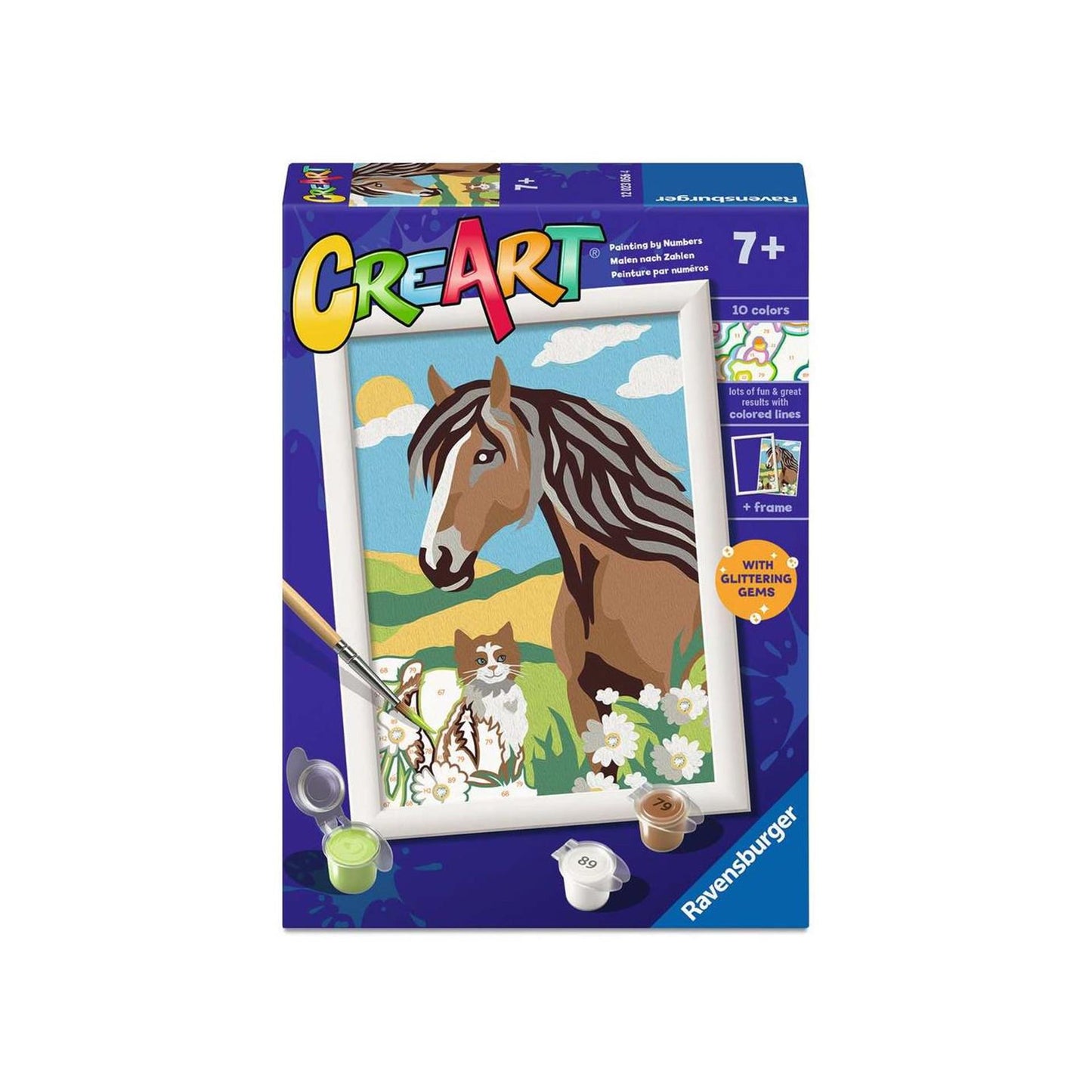 Ravensburger creart peinture par numéro - cheval et chaton