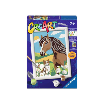Ravensburger creart peinture par numéro - cheval et chaton