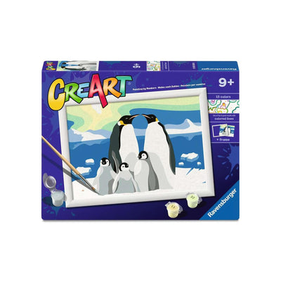 Ravensburger creart peinture par numéro - famille de pingouins