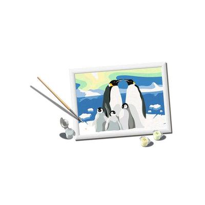 Ravensburger creart peinture par numéro - famille de pingouins