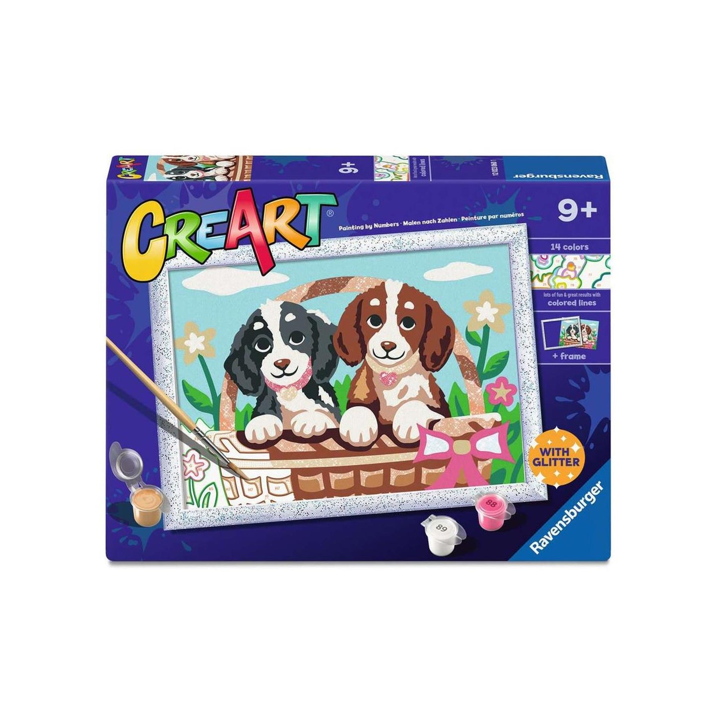 Ravensburger Creart peinture sur des chiens numériques dans le panier