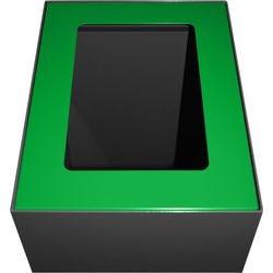 Couvercle en V 31191215 en acier galvanisé, revêtement en poudre vert