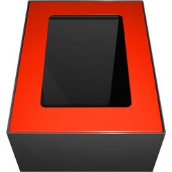 Couvercle en V 31191185 en acier galvanisé, revêtement en poudre rouge