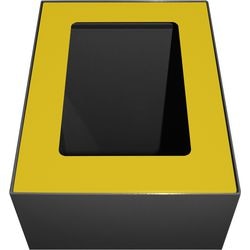 Couvercle en V 31191208 en acier galvanisé, revêtement en poudre jaune