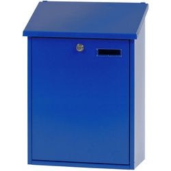Boîte aux lettres en V 31024940 acier galvanisé bleu