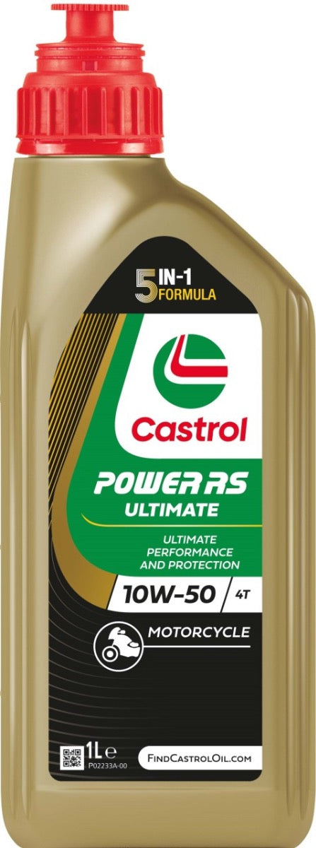 Castrol Oil Power RS Racing 4T 10W-50 bouteille de 1 litre