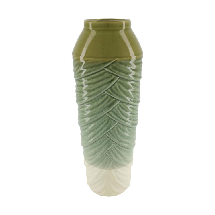 Dijk natural collections vase céramique vert crème ø17xh46cm