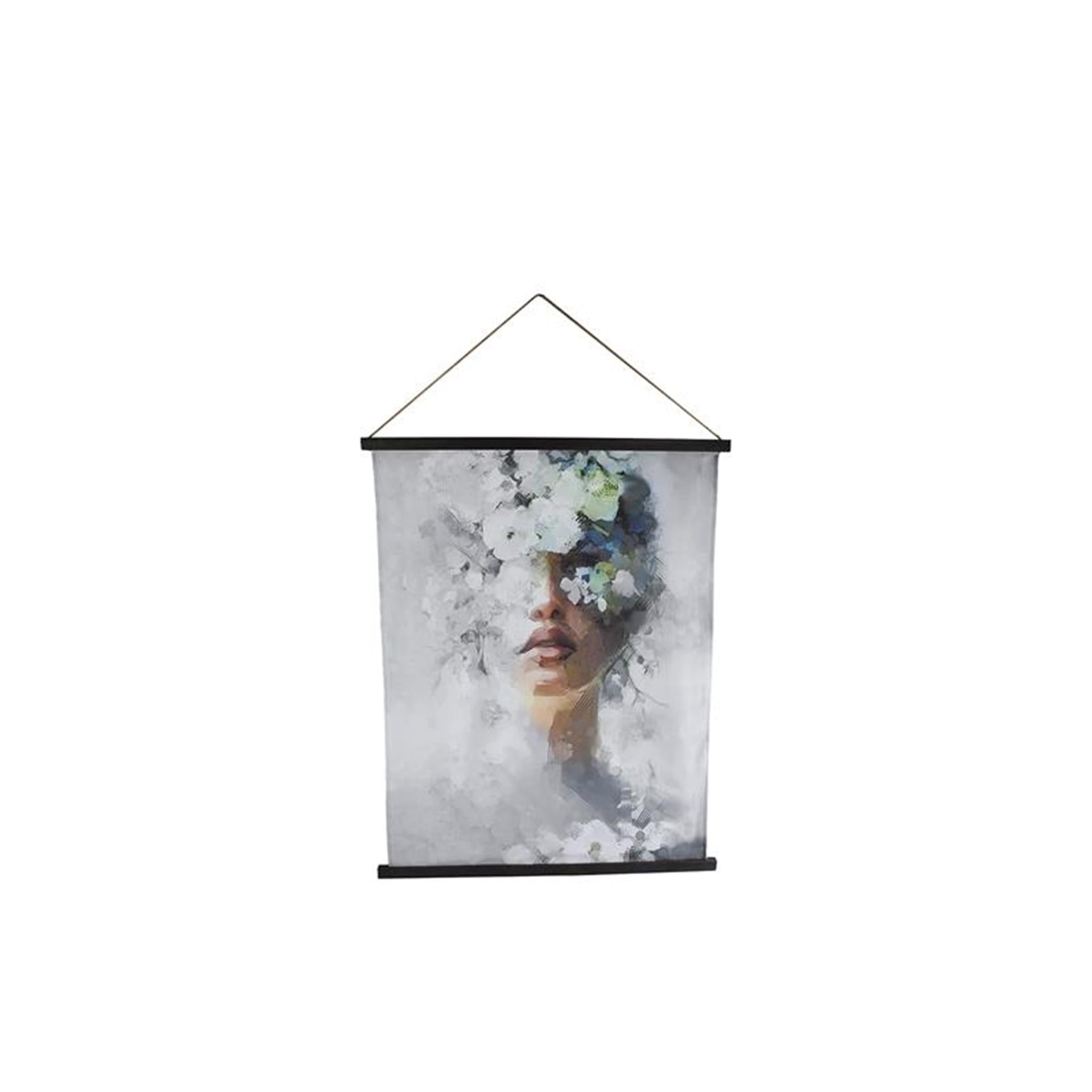 Décoration murale Cosydecor femme tissu 76x97 cm