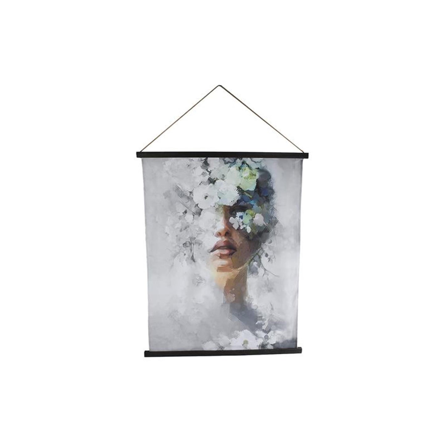Décoration murale Cosydecor femme tissu 115x148