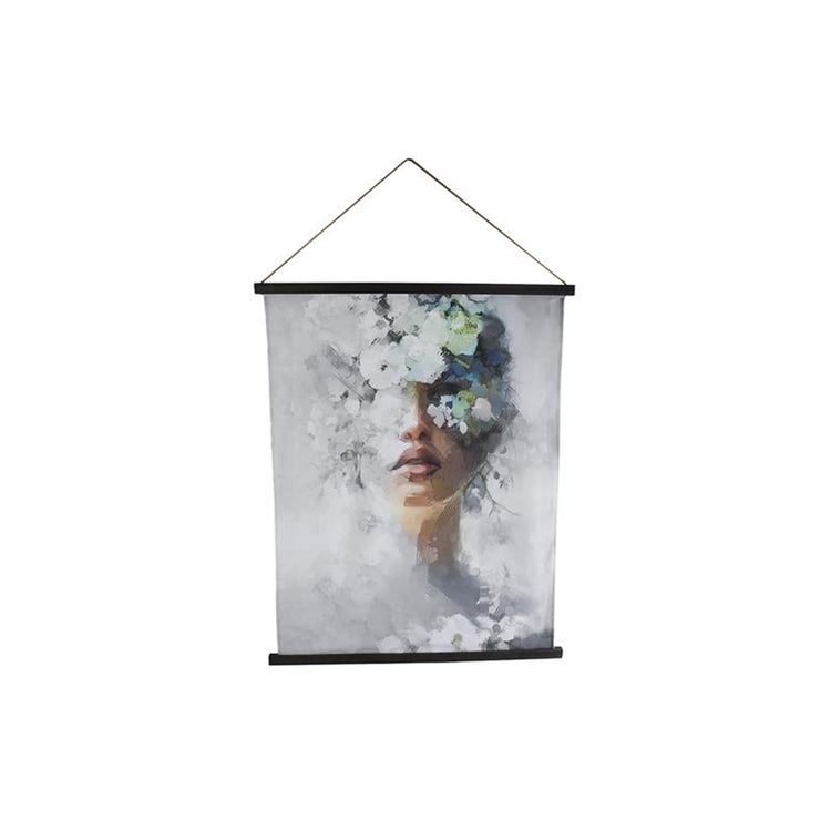 Décoration murale Cosydecor femme tissu 115x148