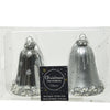 Decoris Ensemble pendentif de Noël horloge lot de 2 pièces argent