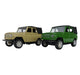 Aro jeep vert ou beige friction 1:32 b.light