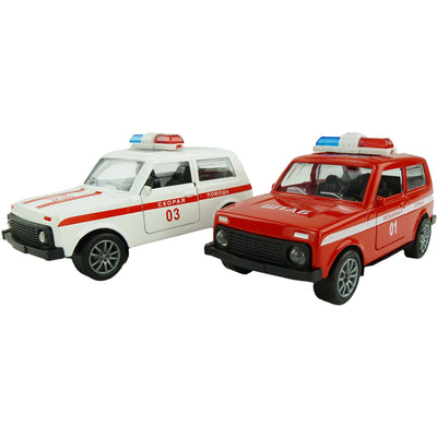 Aro jeep de police rétractable 11cm assorti