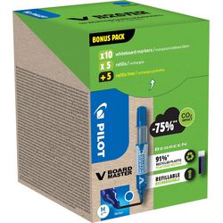 Feutre pour tableau blanc pilote bleu 2,3 mm vert pack
