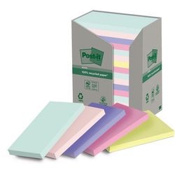 Pic notes autocollantes post-it recyclé 7100259665 assortiment de couleurs en carton