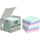 Pic notes autocollantes post-it recyclées 76 x 76 pk assortiment de 6 couleurs en carton