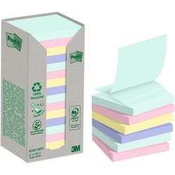 Pack Post-it Sticky Z-Notes de 16 couleurs, assortiment de 100 feuilles par bloc