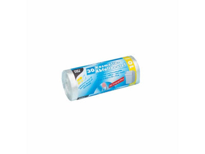 Sac poubelle Papstar avec poignée rouleau 10l 30 pcs
