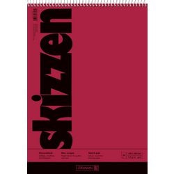 Carnet de croquis marron rouge