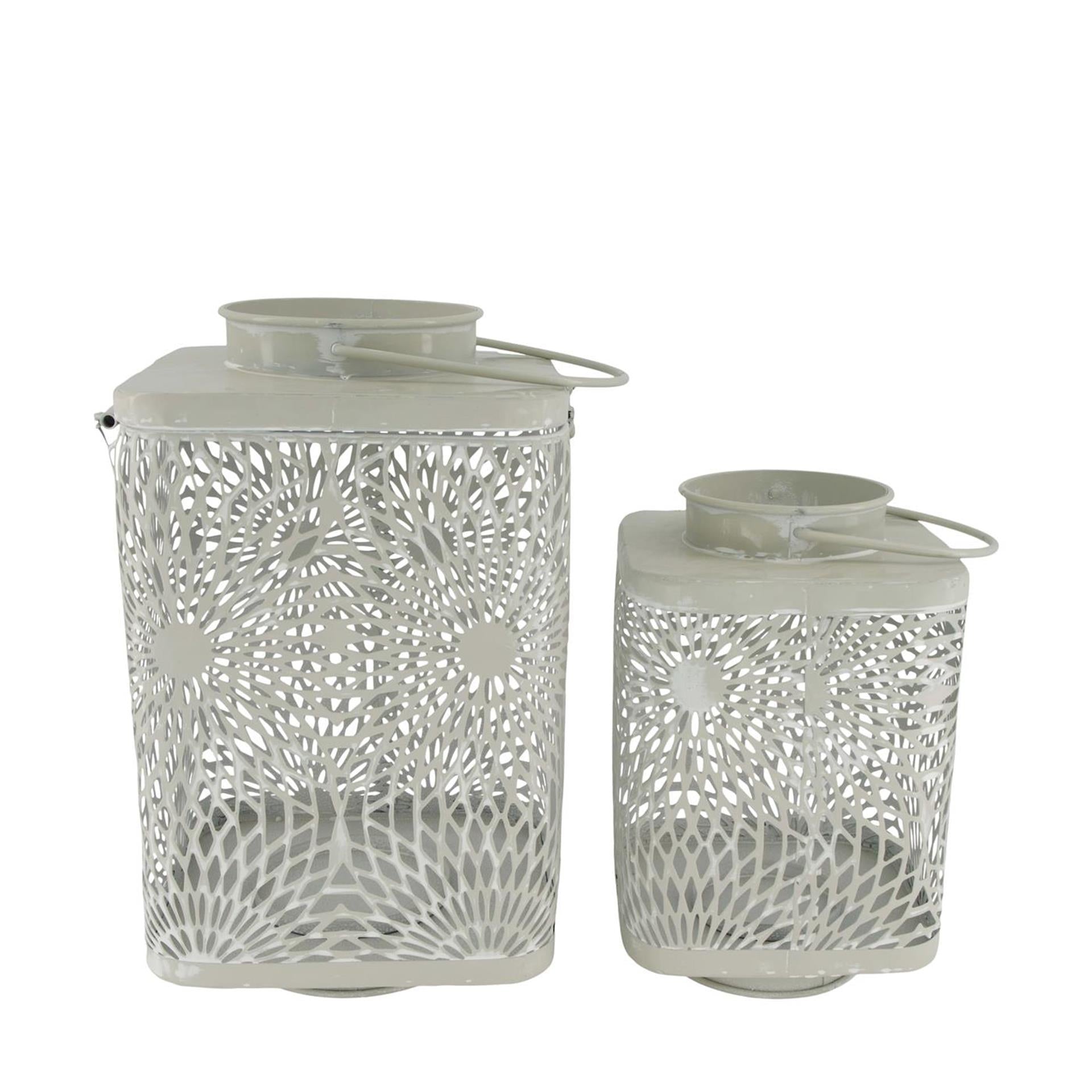 Dijk natural collections lanterne métal gris set a 2