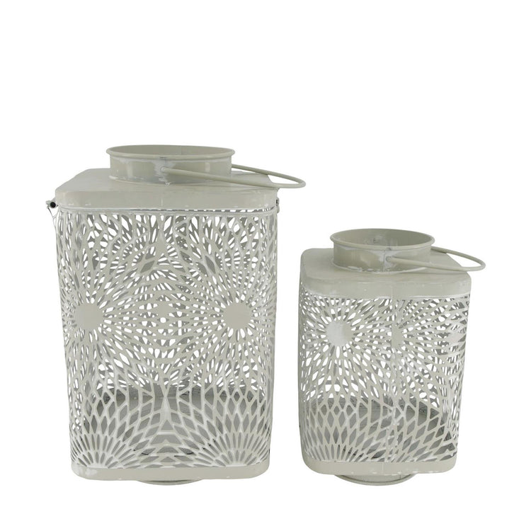 Dijk natural collections lanterne métal gris set a 2