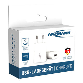 Ansmann Téléphone Charger Block USB-A WHITE