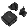 Chargeur de voyage USB 30W avec des prises interchangeables