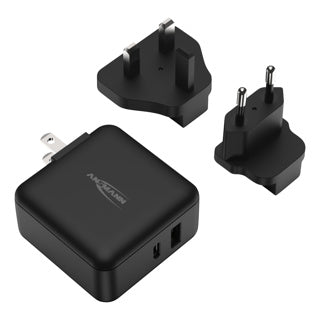 Chargeur de voyage USB 30W avec des prises interchangeables