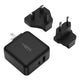 Chargeur de voyage USB 30W avec des prises interchangeables