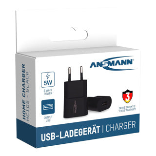 Ansmann Téléphone Charger Bloc de USB-A Black