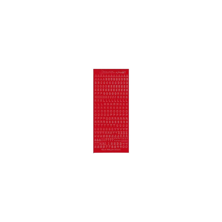 Le choix de Nellie • autocollants alphabet rouge foncé 10 pièces