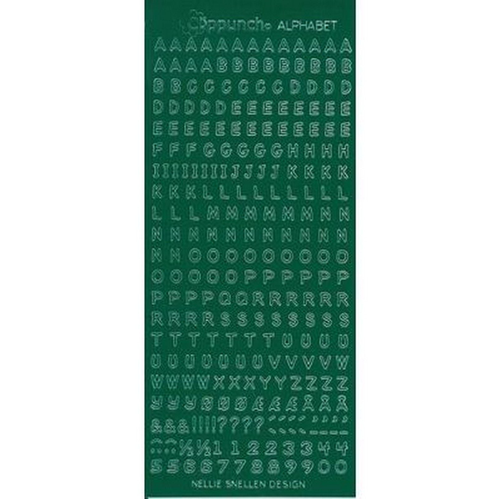 Le choix de Nellie • autocollants alphabet vert foncé 10 pièces
