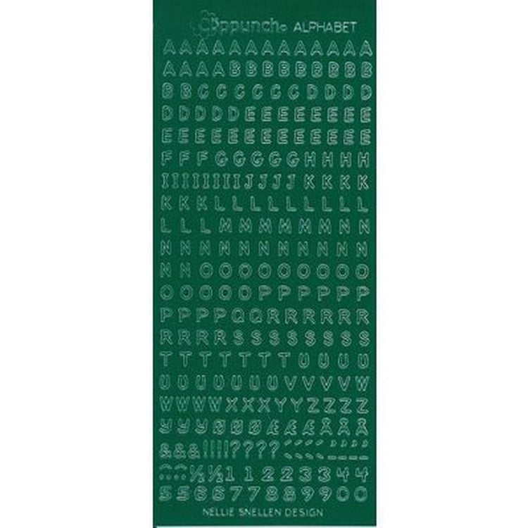 Le choix de Nellie • autocollants alphabet vert foncé 10 pièces
