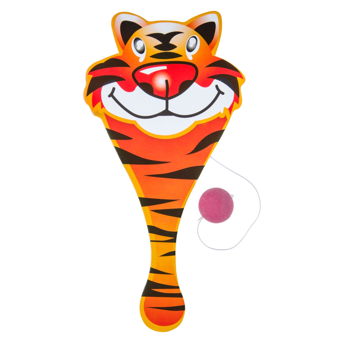 Raquette avec une balle sur un animal de cordon