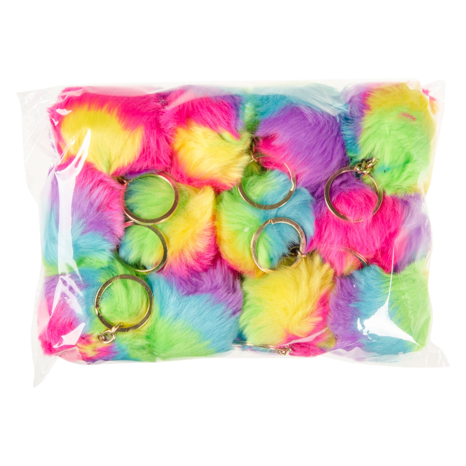 LG importations Ring Rainbow Ball Ring Rainbow Fluffy, 12st.