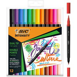 Feutres doubles bic 989695 assortiment de couleurs lot de 12