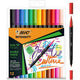 Feutres doubles bic 989695 assortiment de couleurs lot de 12