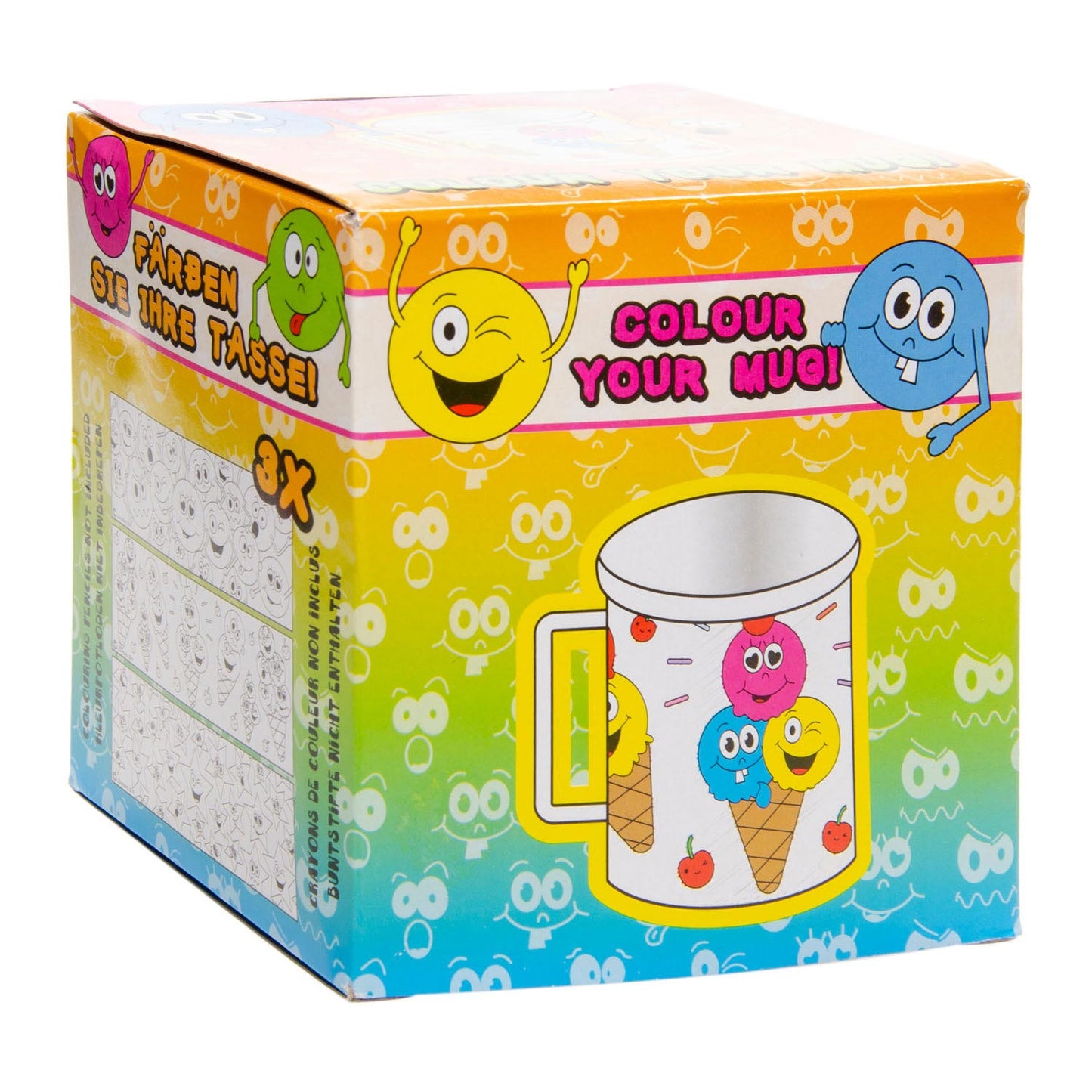 Color votre propre tasse d'un visage de sourire